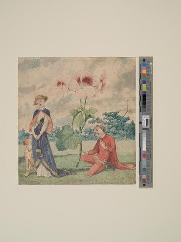 Fairy Prince Presenting a Pelargonium Flower to a Fairy Princess