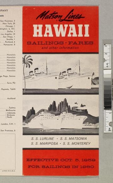 Hawaii sailings - fares and other information