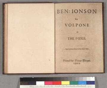 Ben: Ionson his Volpone or The foxe