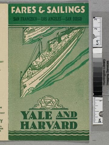 Fares & sailings : San Francisco Los Angeles San Diego, Yale and Harvard