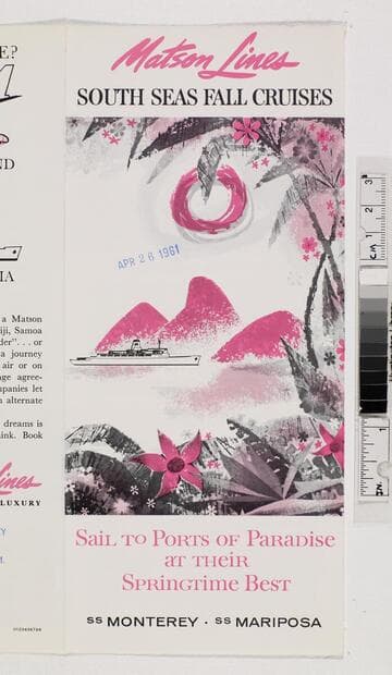 South Seas fall cruises : sail to ports of paradise at their springtime best