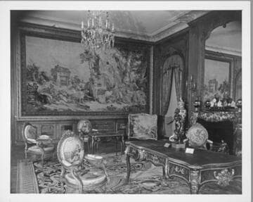 Northeast corner of the library of the Huntington residence