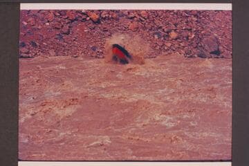 The "Cactus" (?) in Hance Rapid.  Pr. Bright Angel gauge:  123,800 cfs