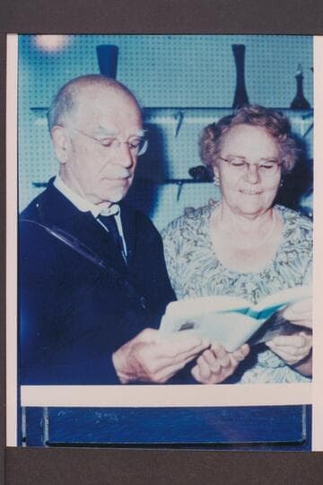 Dock Marston and Pearl Baker; Green River, Utah.  Signing party for Loper book