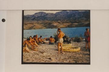 Georige White party camped for the last night on Lake Mead