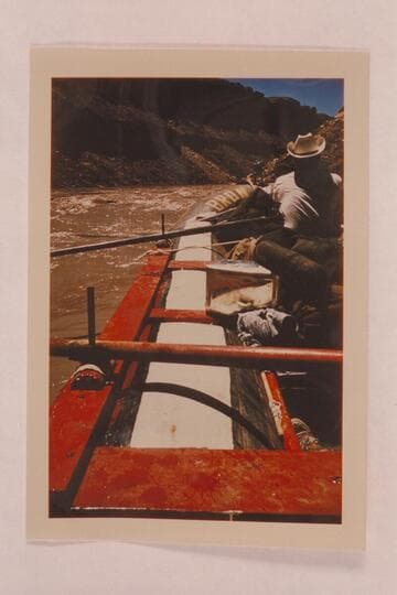 Oarlocks used on boloney boats of the Hatch units