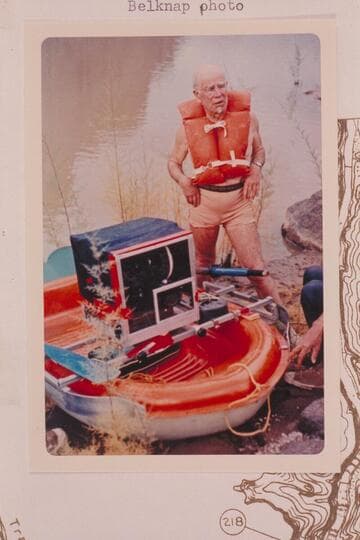 Dock Marston getting the last minute briefing before a Yak run with camera at 217 Mile Rapid