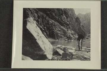 21 pound Colorado River salmon caught by Emery Kolb in Grand Canyon.  He shot it