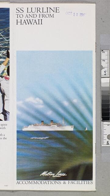 SS Lurline to and from Hawaii : accommodations & facilities