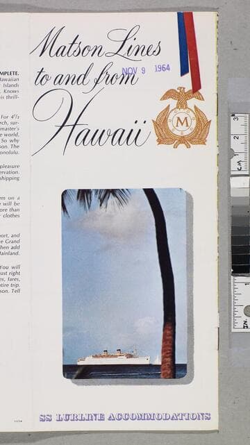 Matson lines to and from Hawaii