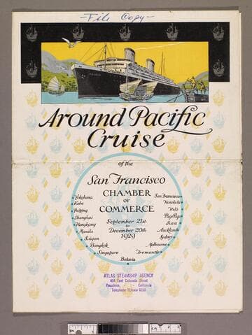 Around Pacific cruise of the San Francisco Chamber of Commerce