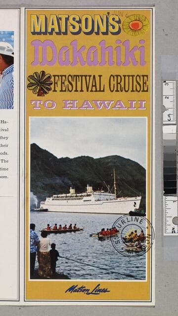Matson's Makahiki festival cruise to Hawaii