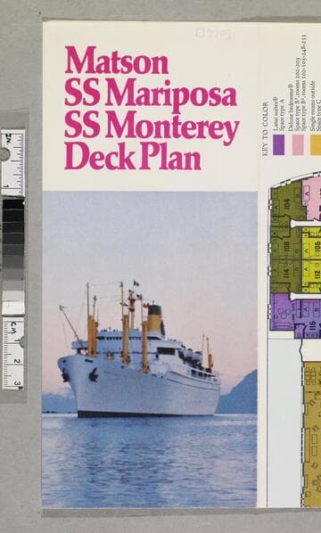Matson SS Mariposa SS Monterey deck plan