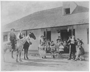 Plummer family at the Ontiveras adobe, Santa Maria