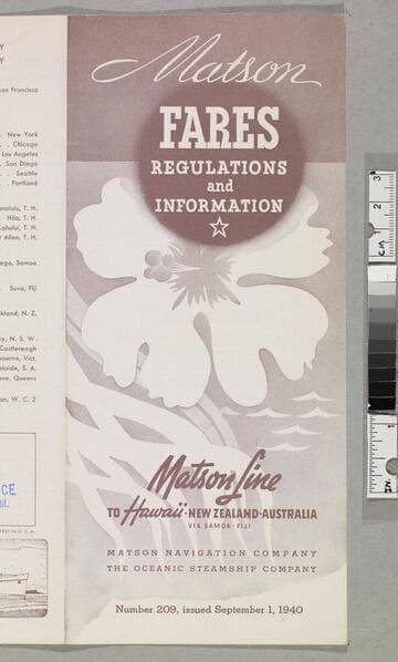 Matson fares regulations and information