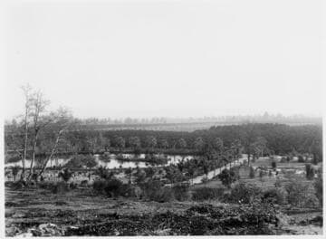 View south of the Huntington residence, circa 1908