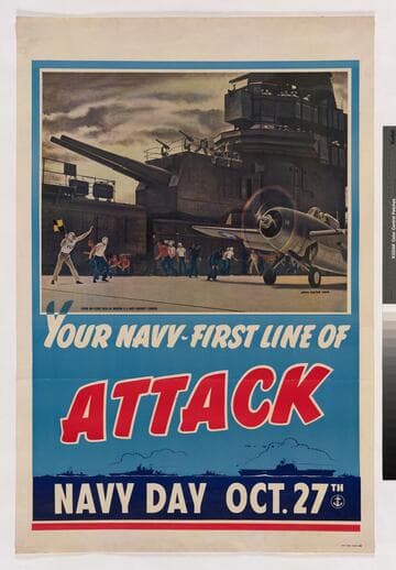 Your Navy - first line of attack : Navy Day Oct. 27th