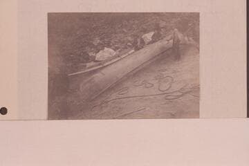 Repairing Boats; Grand Canon.  Snap-shot by Rob't. B. Stanton, 1890