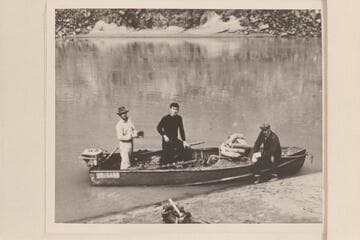 Aleson; Moore; Swenson.  Part of crew of the "Up Lake" which attempted to go up the Grand Canyon from Diamond Creek in 1944, Feb.  They reached Granite Springs Rapid where the motor was smashed