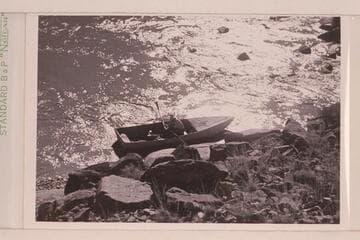 Some portage on the San Juan; probably what Norm called Government Rapid.  15 foot folding boat