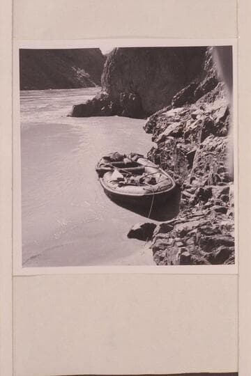 Ten-man assault raft of the Gibbs party.  Canyon City.  Mile 238 3/4