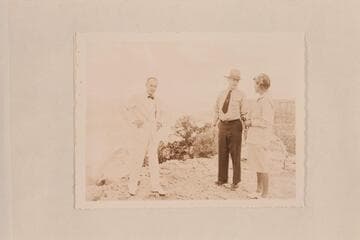 Emery Kolb, Bert Lauzon, Margaret Marston at South Rim