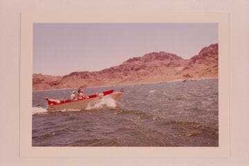The "Wee Red" cruising off Boulder City after completion of the down run