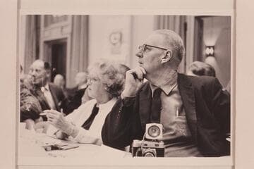 Marion and Ed Hudson at Emery Kolb's birthday dinner at the Grand Canyon