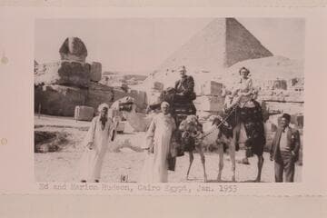 Ed Hudson and his wife, Marion, posed in Cairo, Egypt