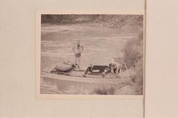 Ed Hudson in his characteristic pose mugging the camera; foot of Tanner Trail