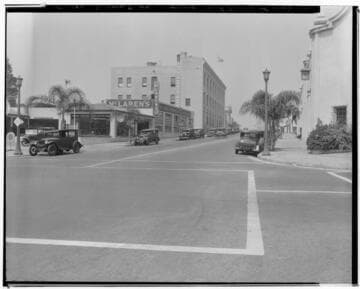 East Green looking west, Pasadena. 1932