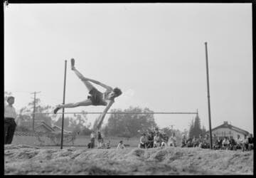 Track meet, Polytechnic Elementary School, 1030 East California, Pasadena. May 7, 1939