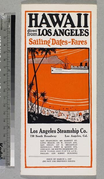 Hawaii direct from Los Angeles sailing dates - fares