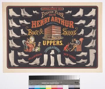 Established 1856 fashion plate 1878 Henry Arthur manufacturer of boot & shoe uppers
