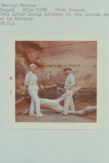 Barbara and Bering Monroe after being witness to the Aleson wedding. The Chapel, Mile 118.5, Glen Canyon