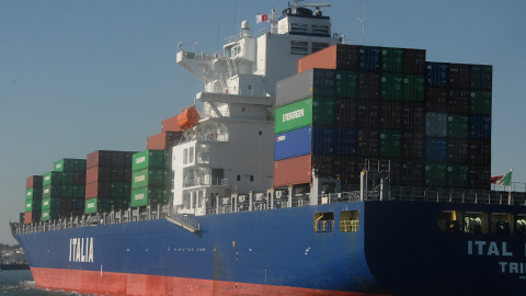 The teahouse aboard a cargo ship en route to San Pedro, Calif. The teahouse aboard a cargo ship en route to San Pedro, Calif.